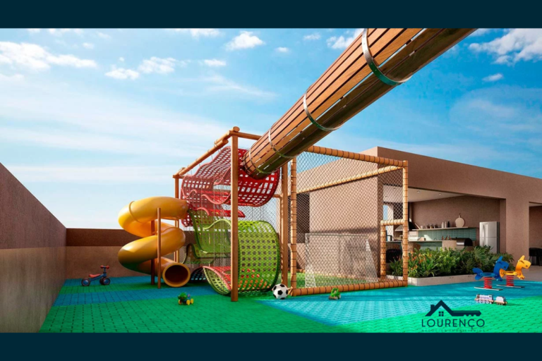 Ilustração Artistica do parque de diversões externo