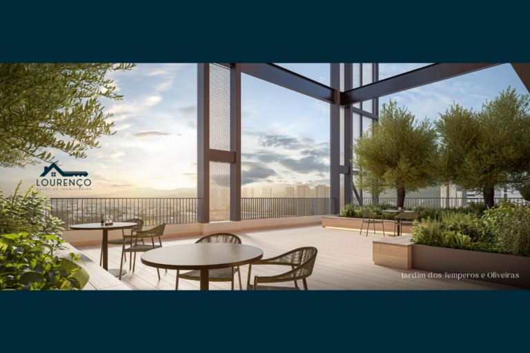 Jardim dos temperos e oliveiras