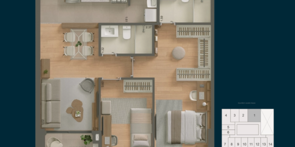 2 Dorm.com 1 suite 67m²