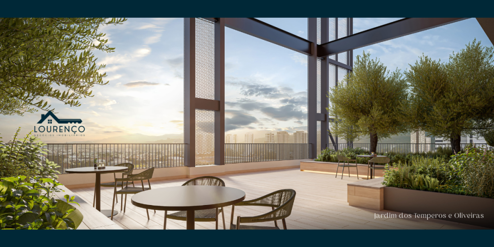 Jardim dos temperos e oliveiras